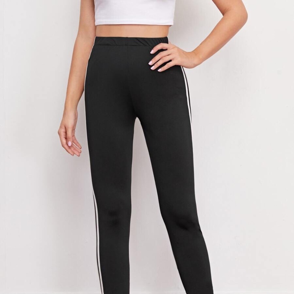 Adidas Women's D2m 3 Stripes High-Rise Long Tights, Size XL - Picture 5 of 13